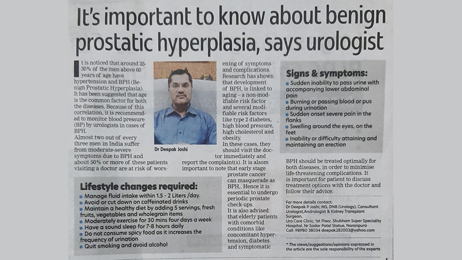 It's Important to know about benign prostatic hyperplasia