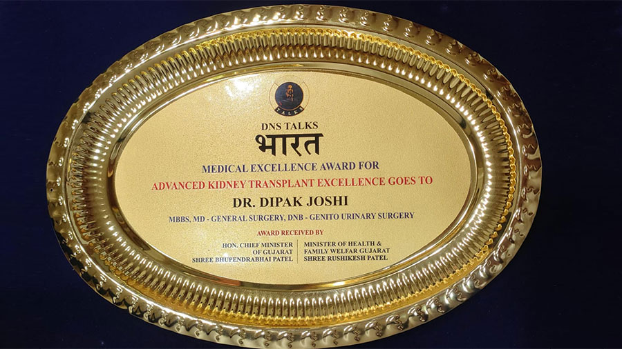 Dr. Dipak Joshi Honored with Bharat Medical Excellence Award | Advanced Kidney Transplants